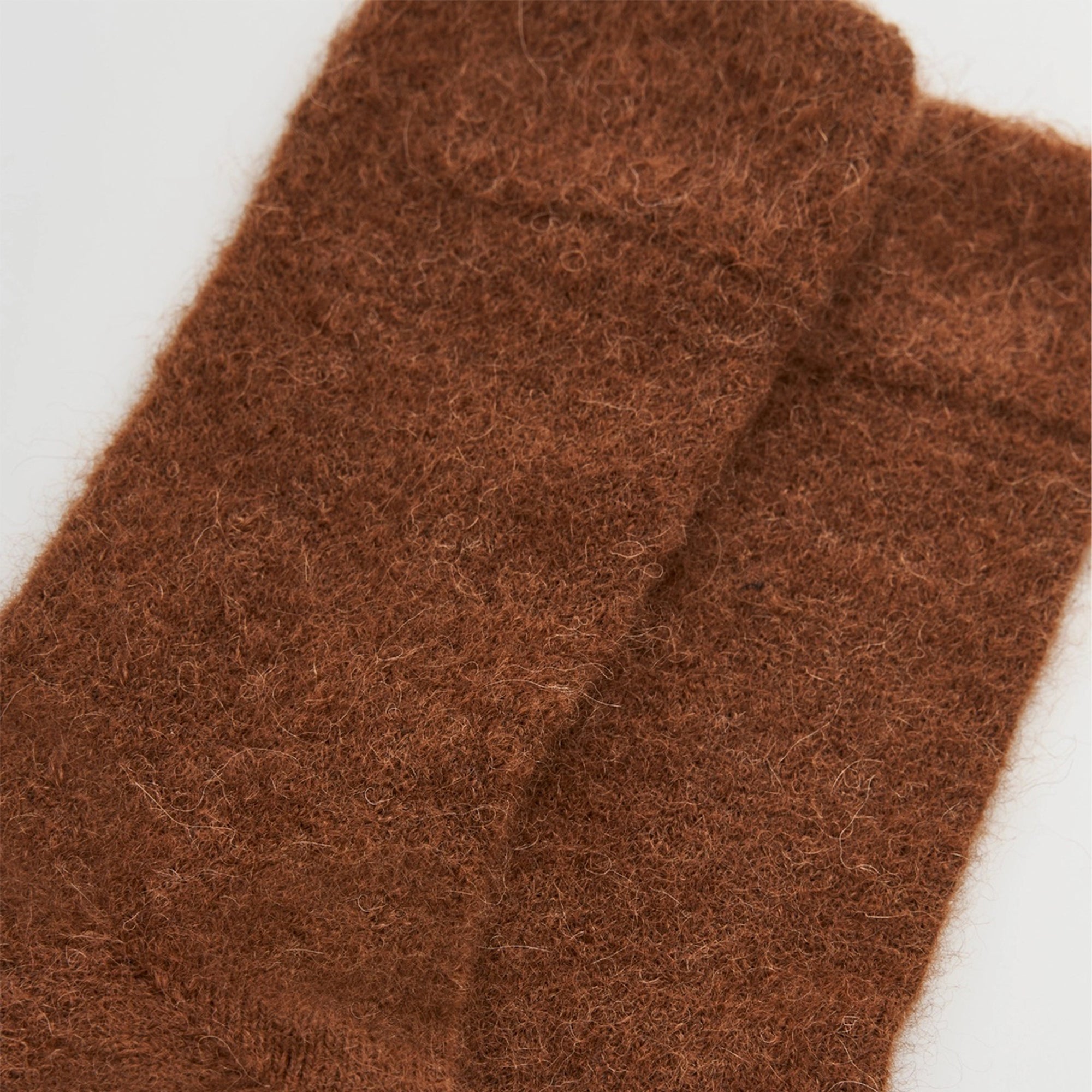 Socks-USALEVBRNM - Chestnut Brown Medium Alpaca Socks-Pairs Socks