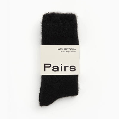 True Black Medium Alpaca Socks - Whistlefish