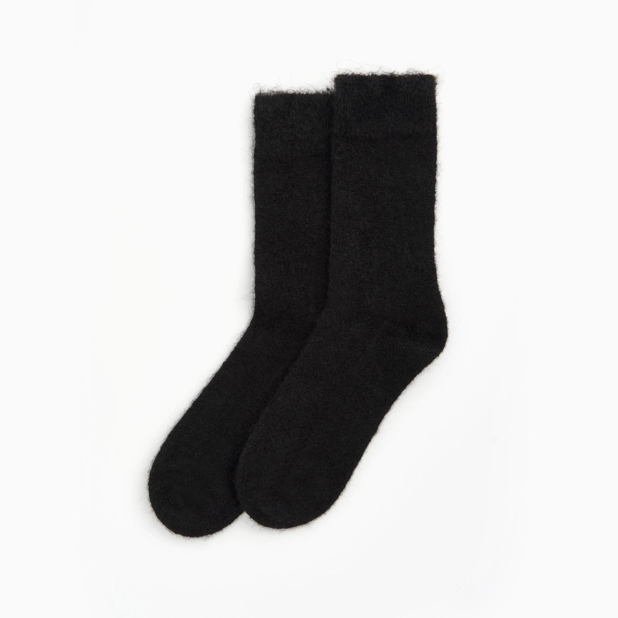 Socks-USALEVCHARM - True Black Medium Alpaca Socks-Pairs Socks
