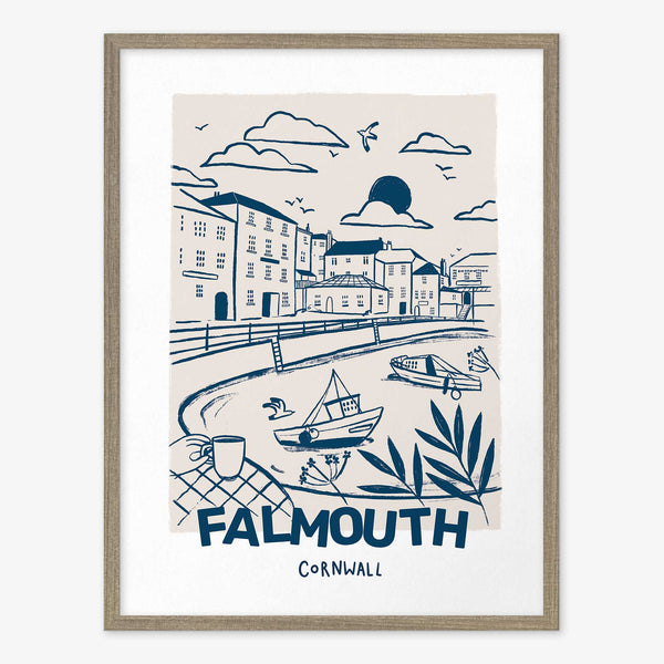 WF1079F - Tides & Towns Falmouth Framed Print