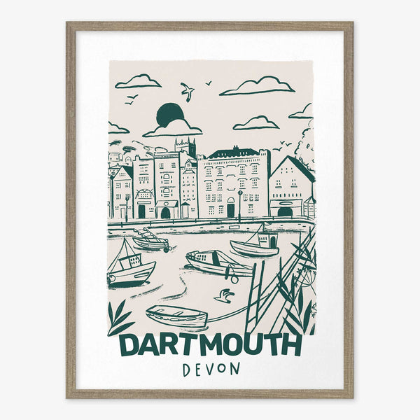 WF1083F - Tides & Towns Dartmouth Framed Print