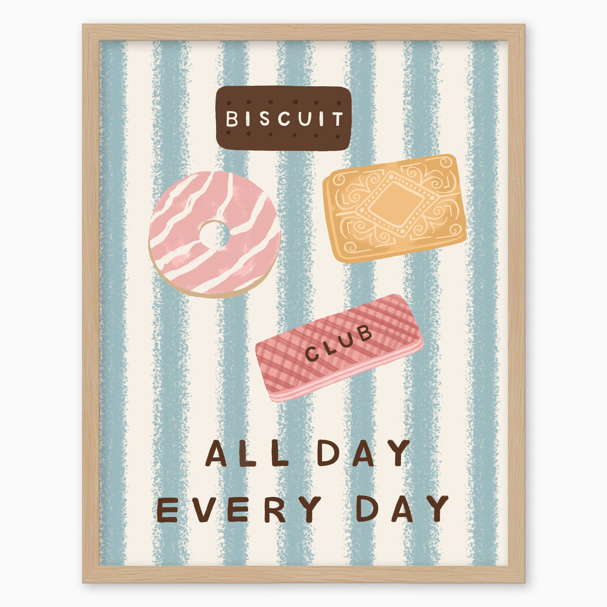 WF1394F - Biscuit Club Framed Print