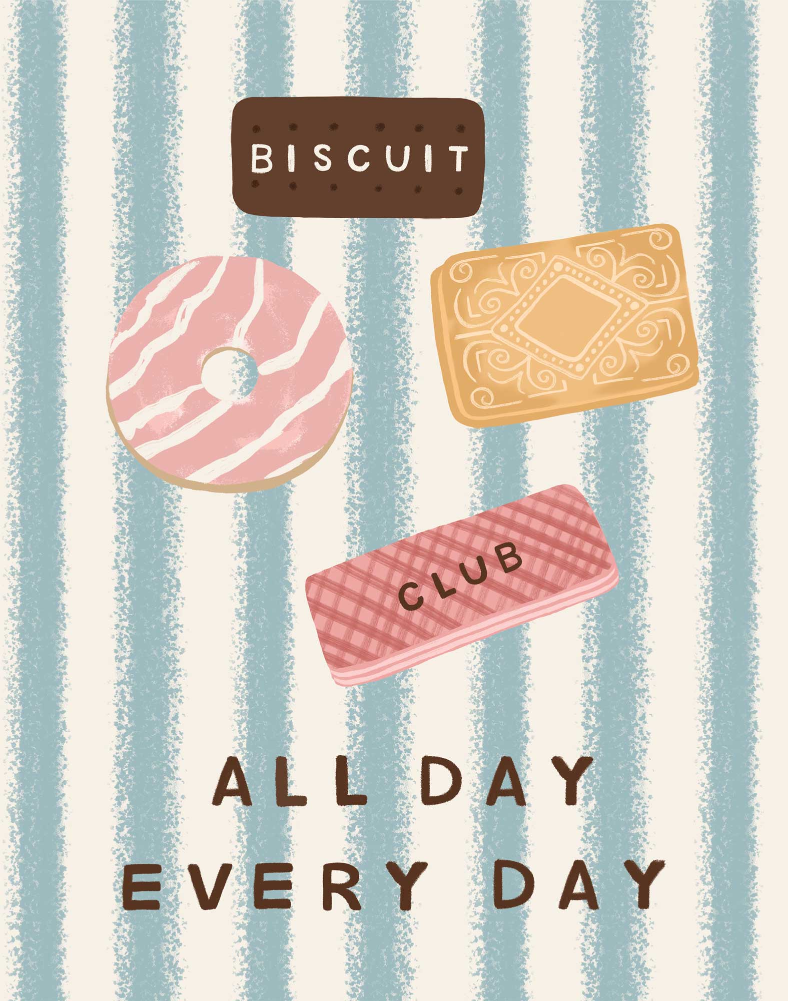 WF1394F - Biscuit Club Framed Print