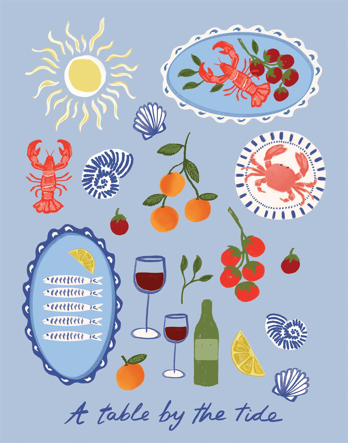 WF1399P - Coastal Supper Art Print
