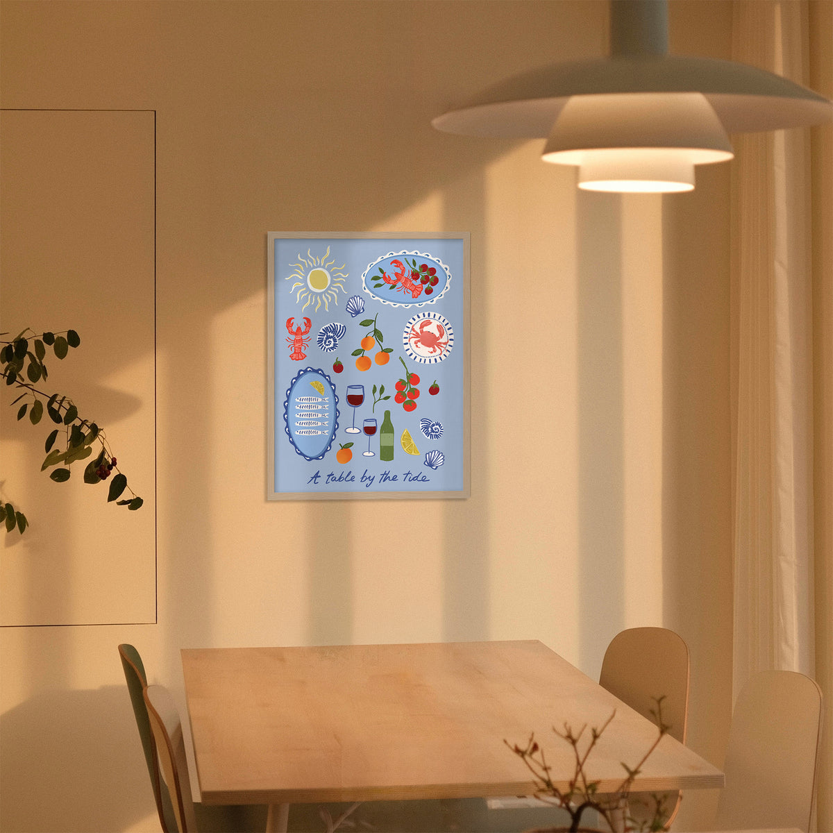 WF1399F - Coastal Supper Framed Print
