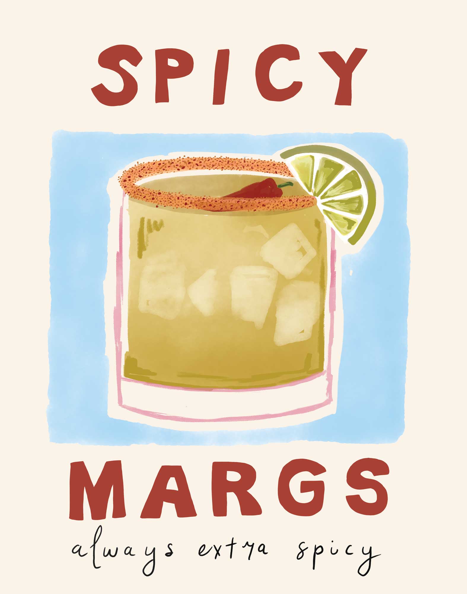 WF1401PL - Spicy Margs Large Art Print