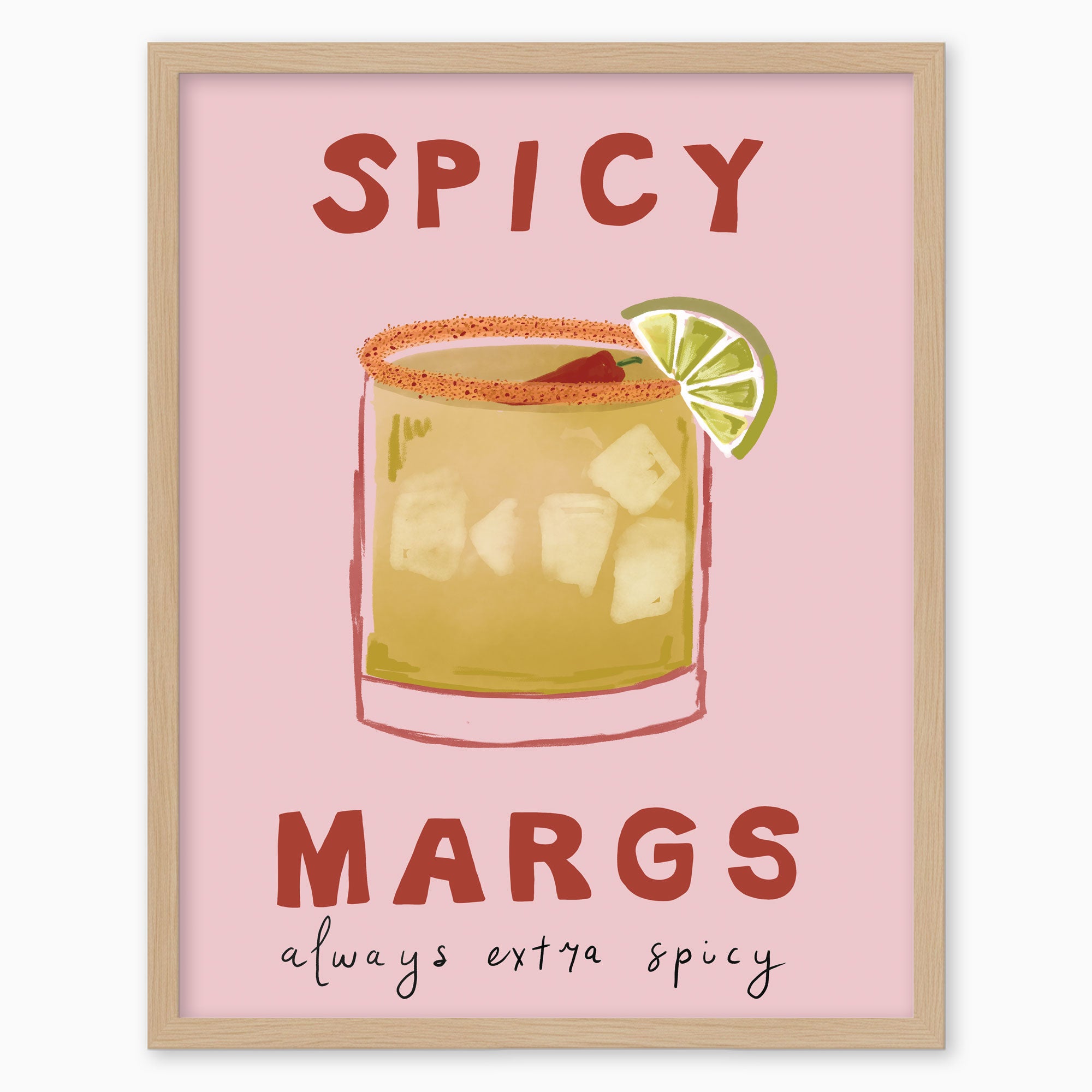 WF1402F - Pink Margs Framed Print