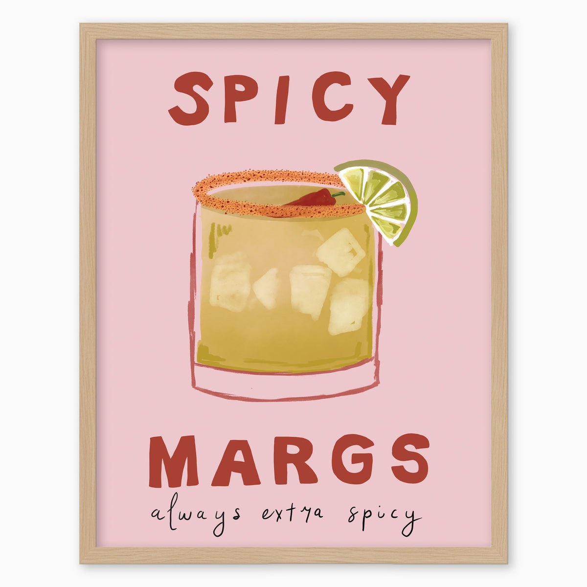 WF1402F - Pink Margs Framed Print