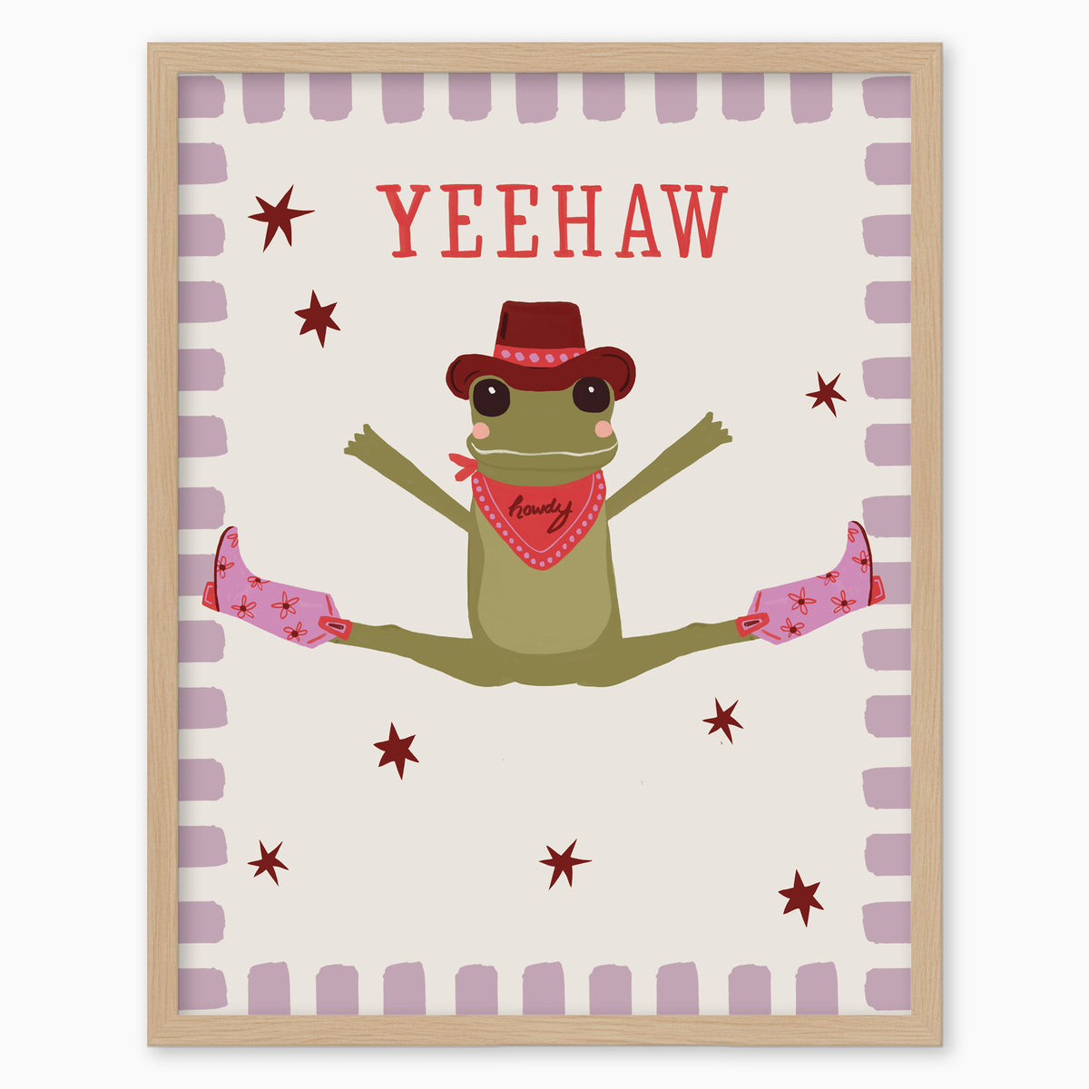 WF1403F - Leaping Cowboy Framed Print