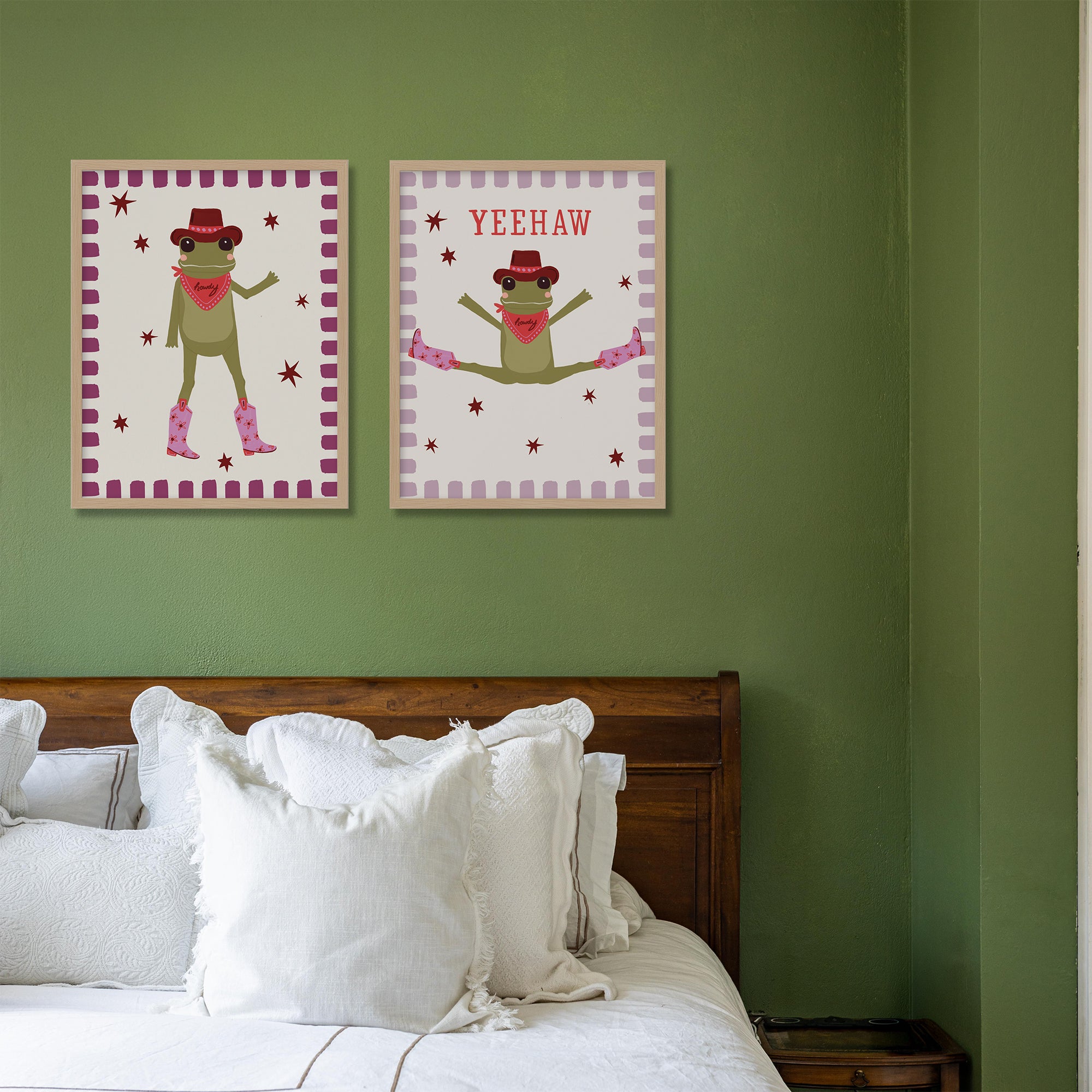 WF1403F - Leaping Cowboy Framed Print