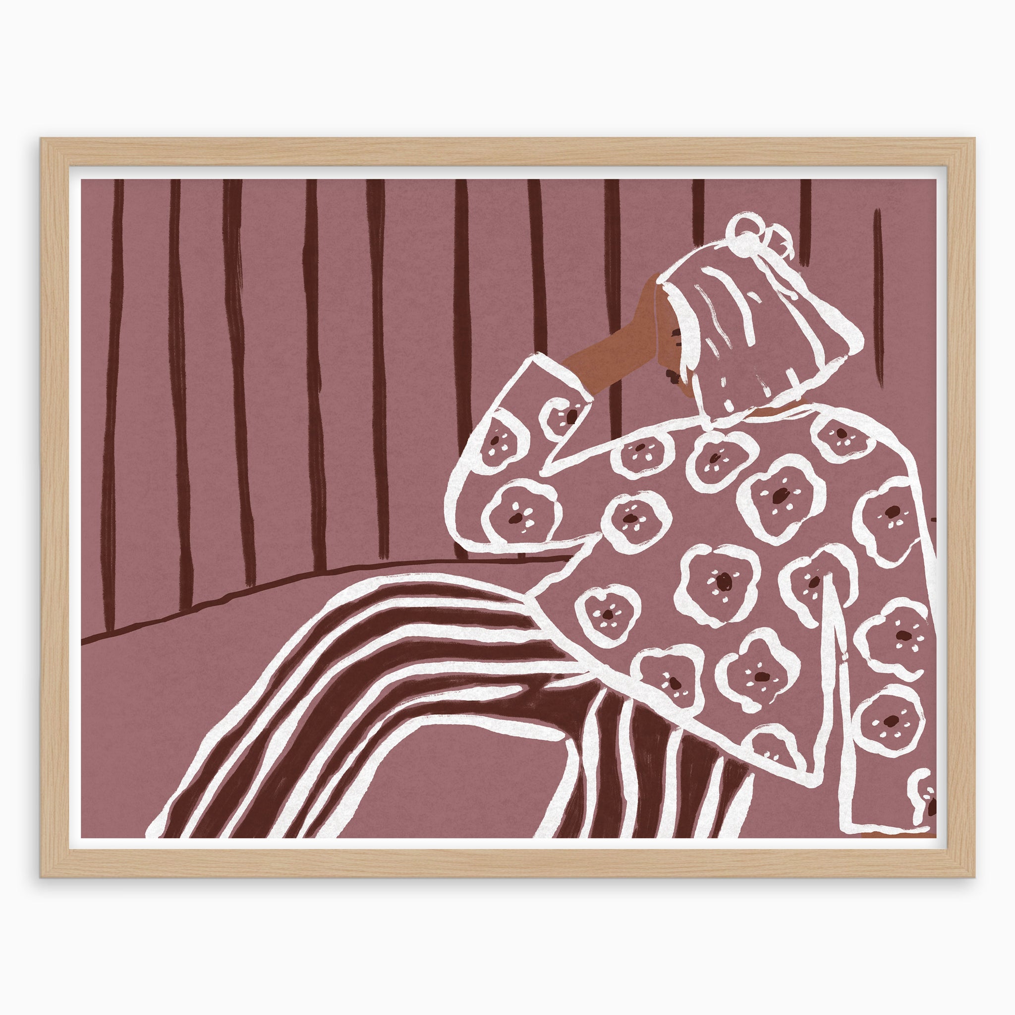 WF1409F - Cosy Lounging Framed Print