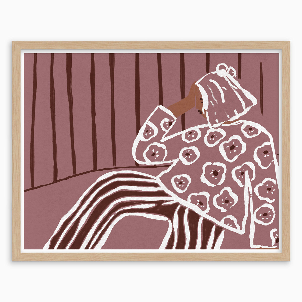 WF1409F - Cosy Lounging Framed Print