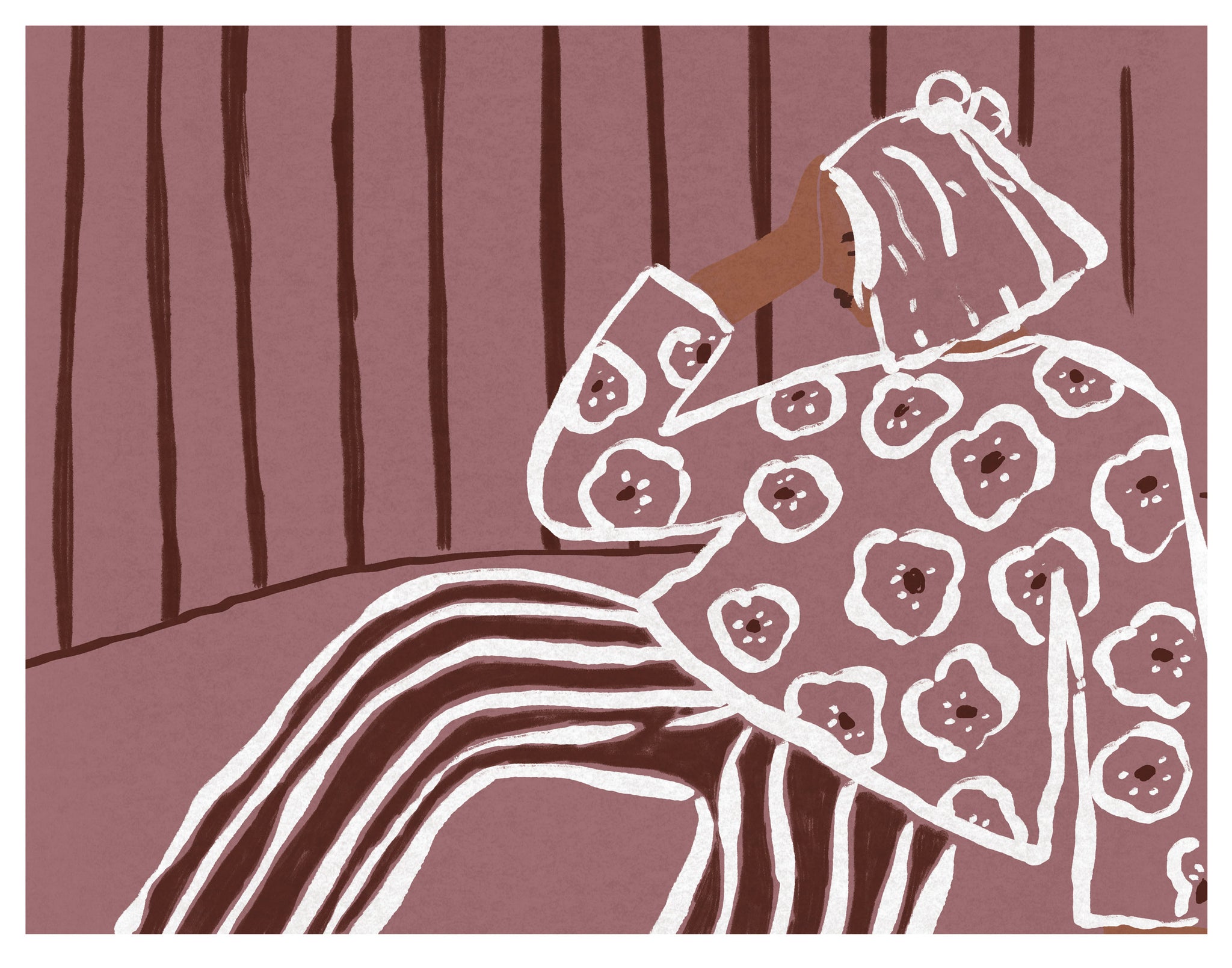 WF1409F - Cosy Lounging Framed Print