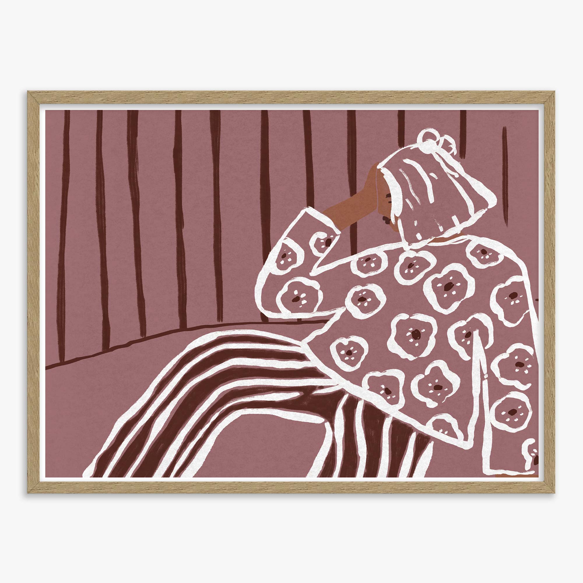 WF1409FL - Cosy Lounging Large Framed Print
