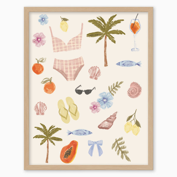 WF1410F - Beach Babe Framed Print