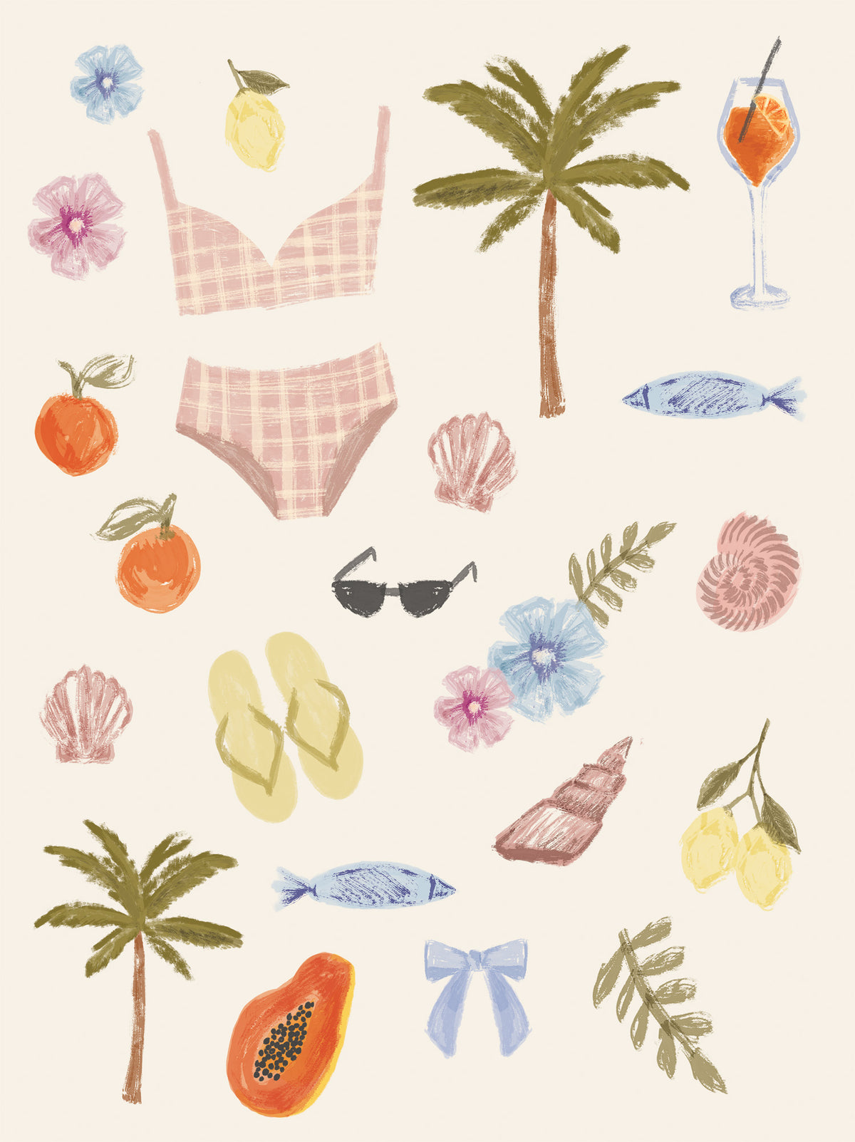WF1410PL - Beach Babe Large Art Print