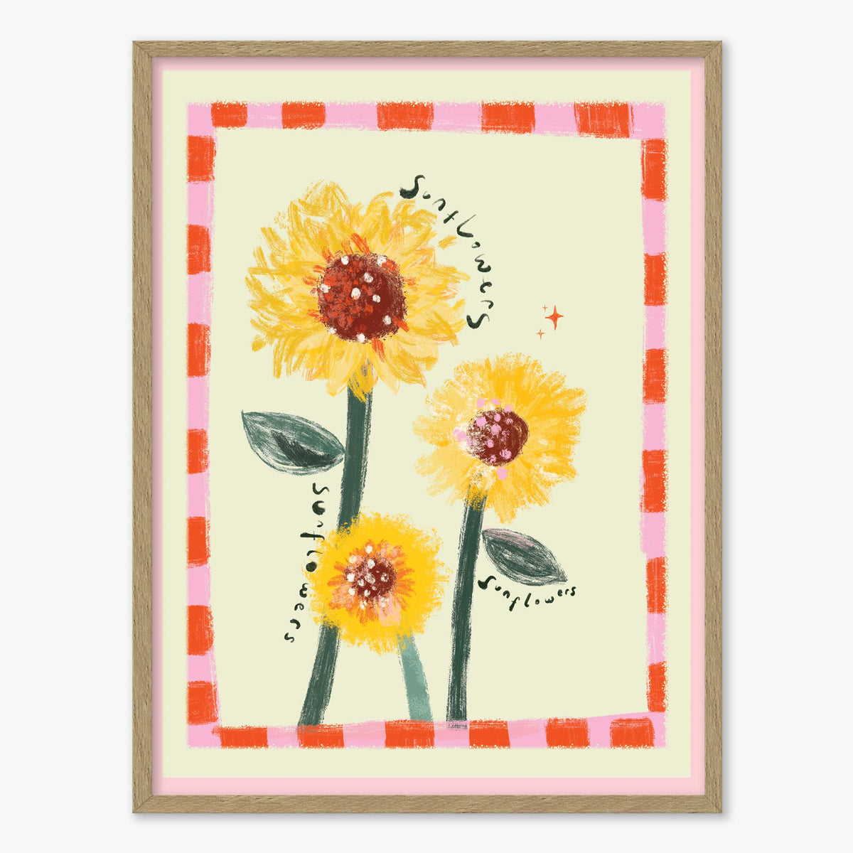 WF1412FL - Sunflower Trio Large Framed Print