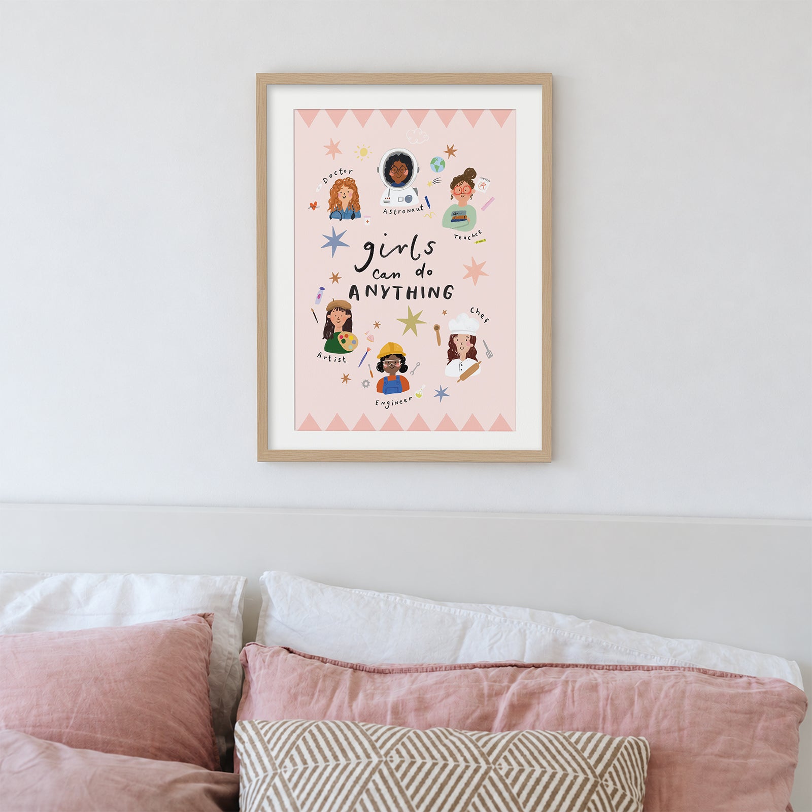 WF1413F - Girls Can Do Anything Framed Print