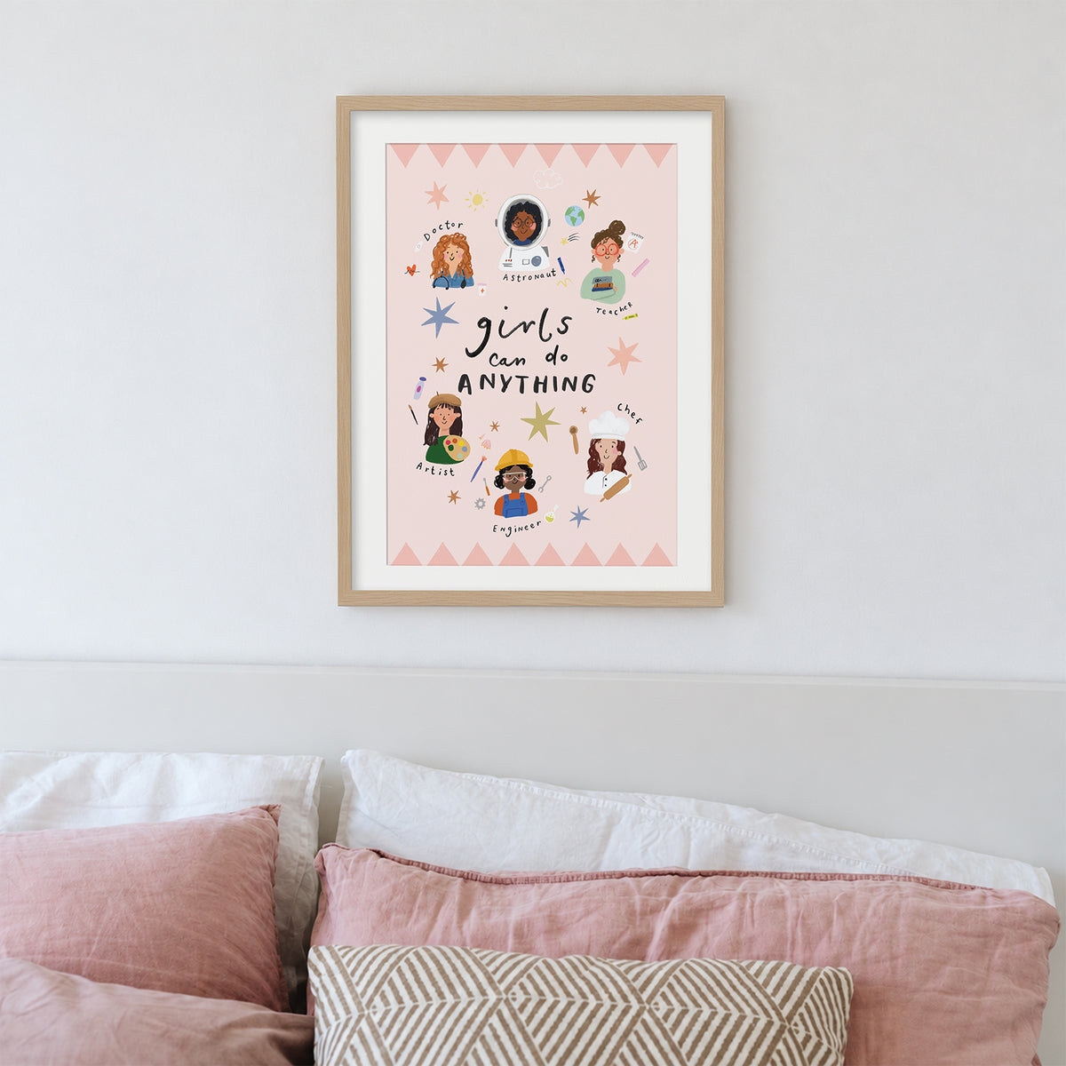WF1413F - Girls Can Do Anything Framed Print