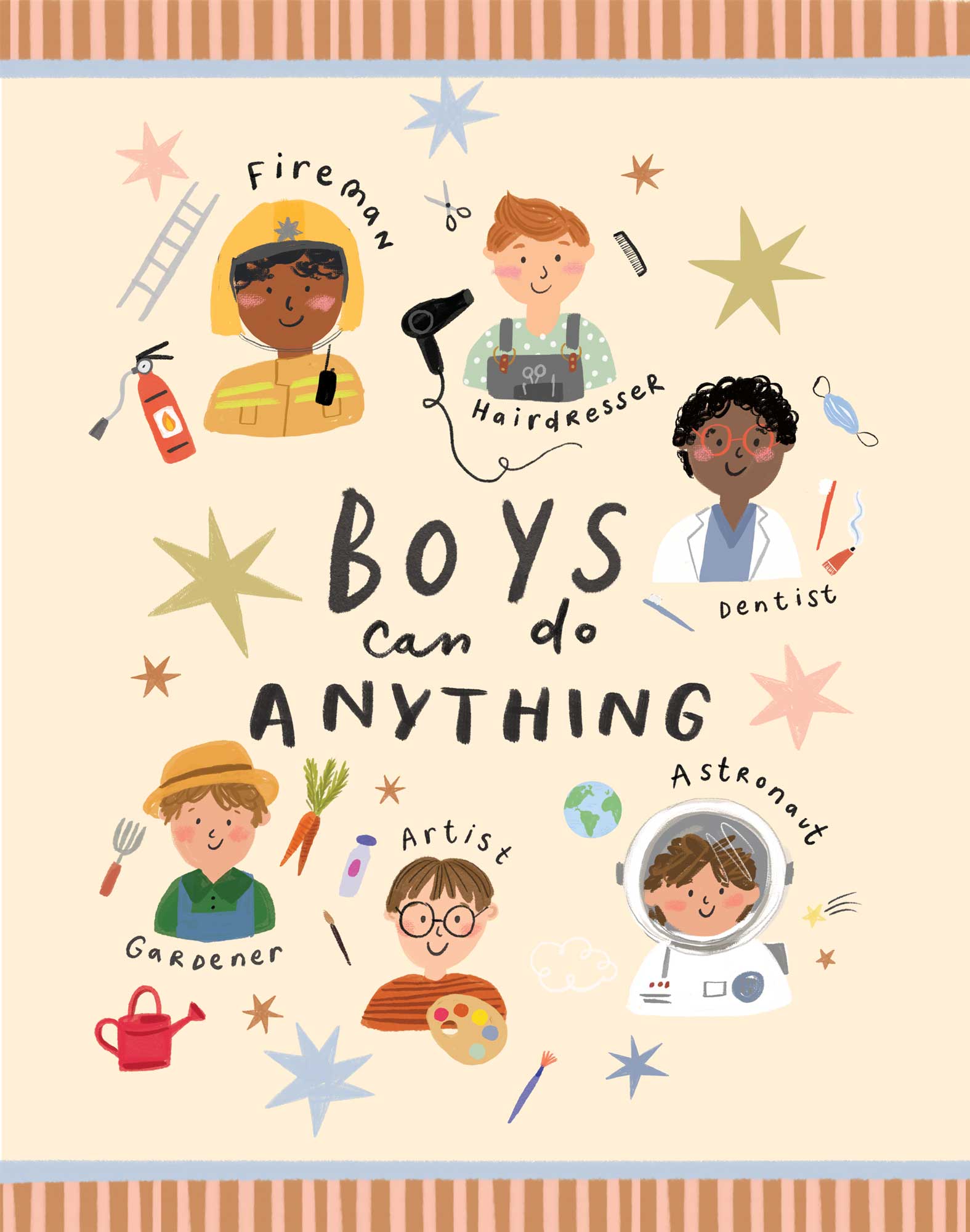 WF1414P - Boys Can Do Anything Art Print