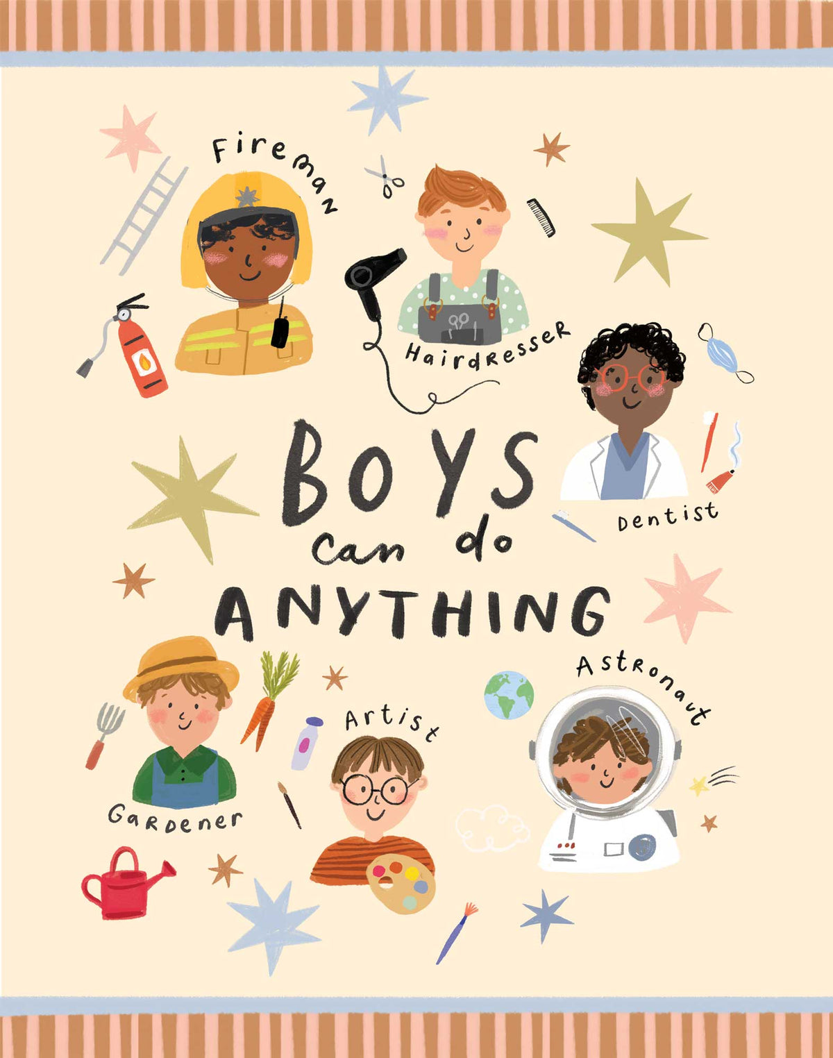 WF1414P - Boys Can Do Anything Art Print
