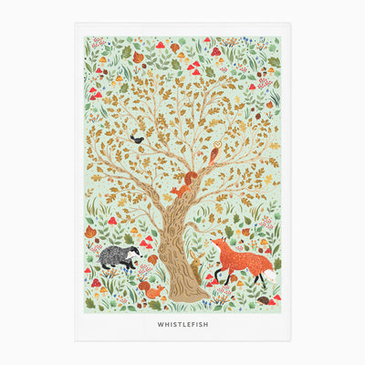 Autumn Animals Tea Towel - Whistlefish