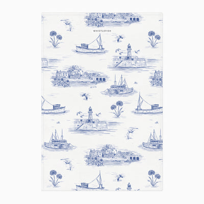 St Ives Toile Tea Towel - Whistlefish