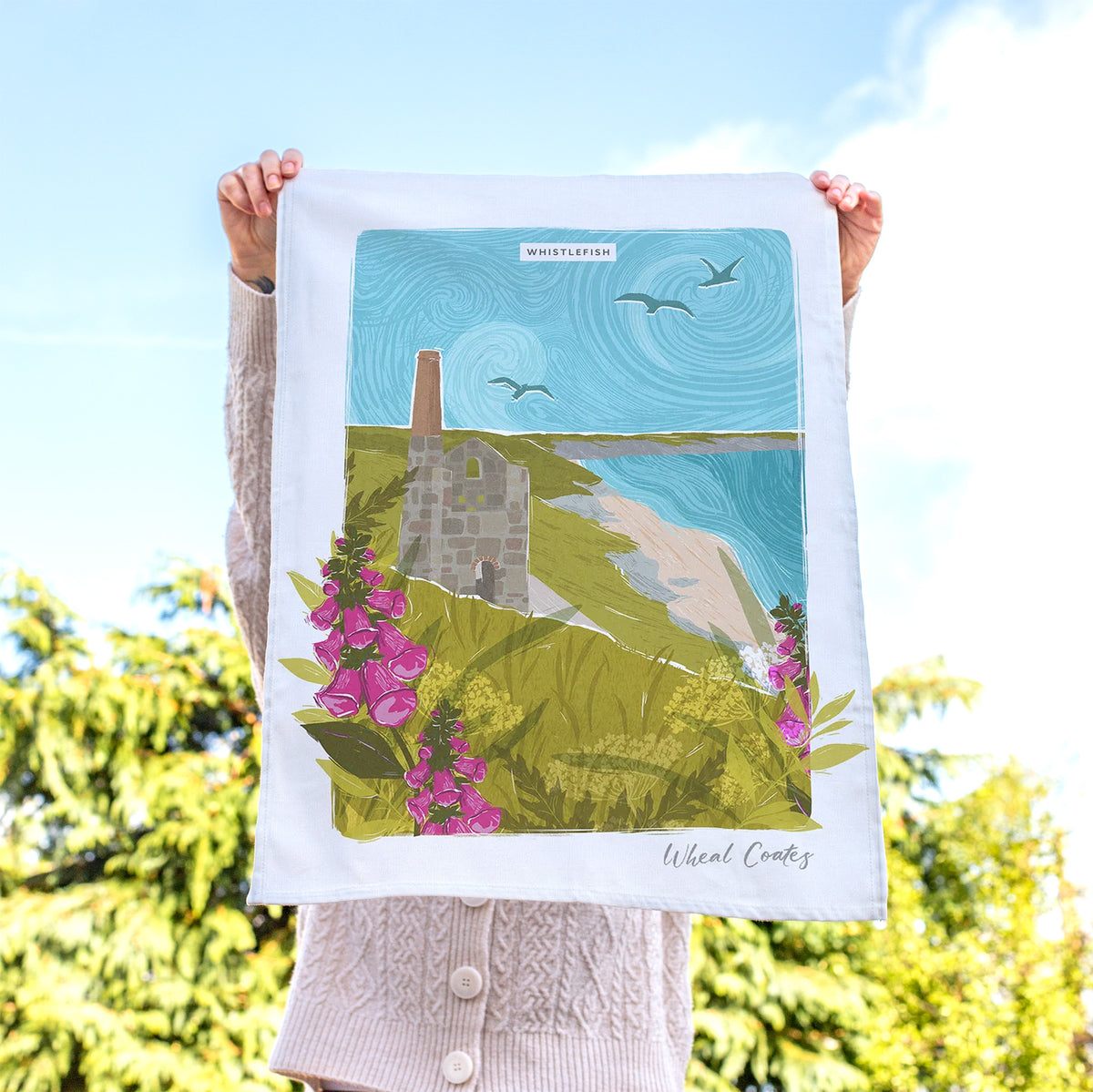 Wheal Coates Lino Tea Towel - Whistlefish