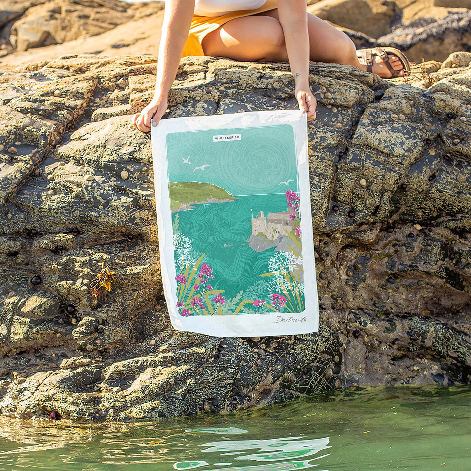Dartmouth Lino Tea Towel - Whistlefish