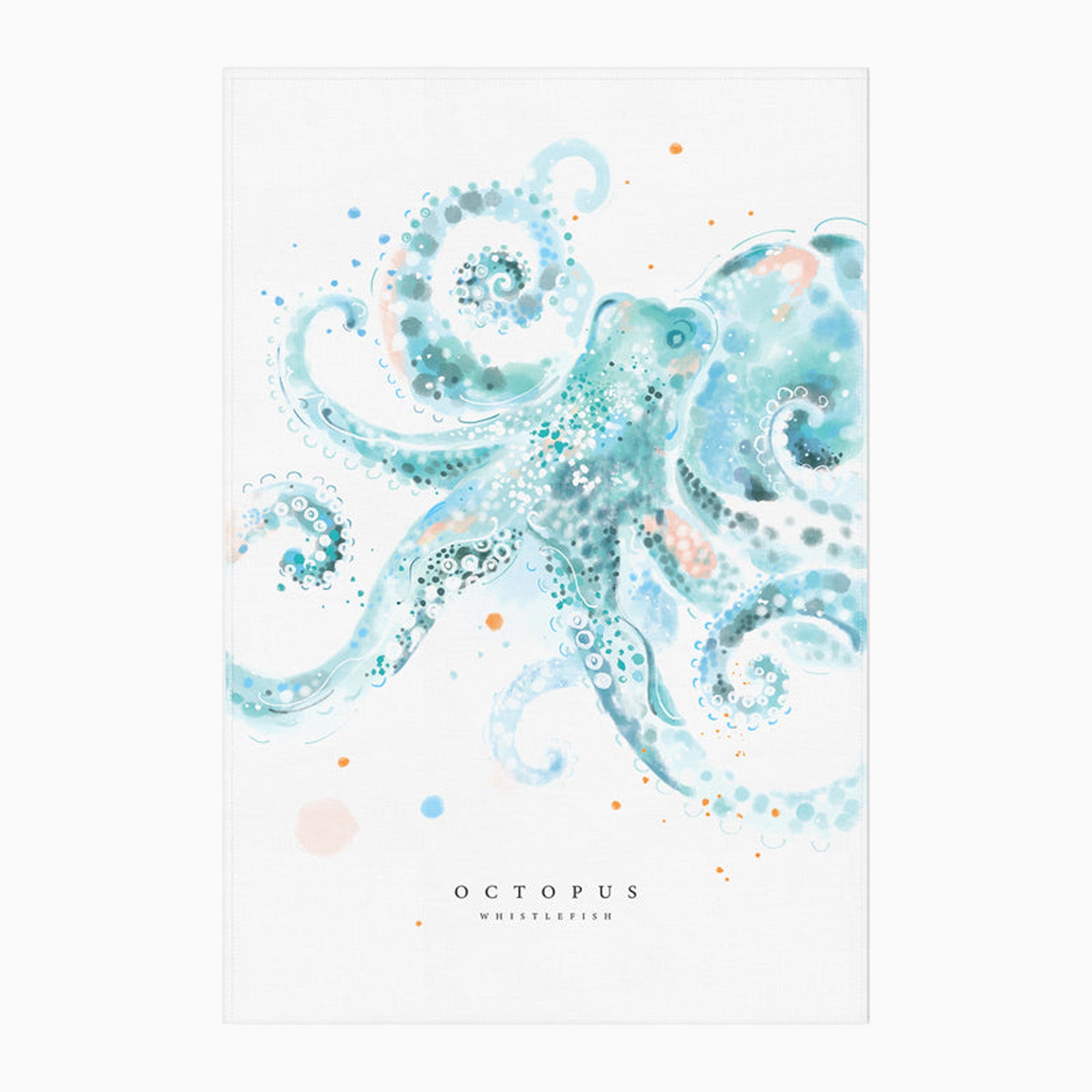 Tea Towel-WTT332 - Octopus Tea Towel-Whistlefish