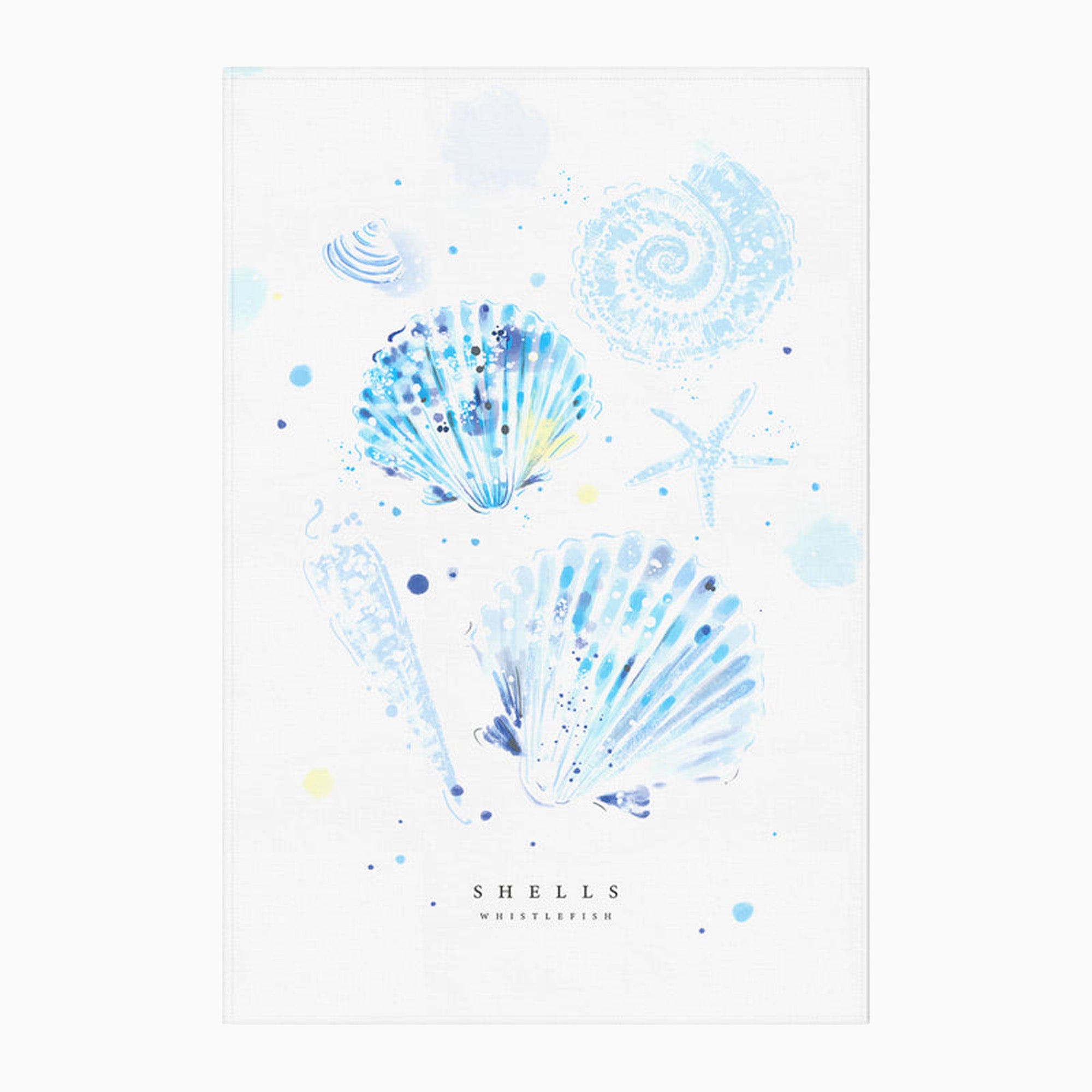 Tea Towel-WTT333 - Sea Shells Tea Towel-Whistlefish