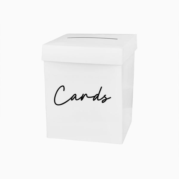 Wedding Card Post Box-HBMW106 - Card Box with Black Acrylic Letters-Hootyballoo