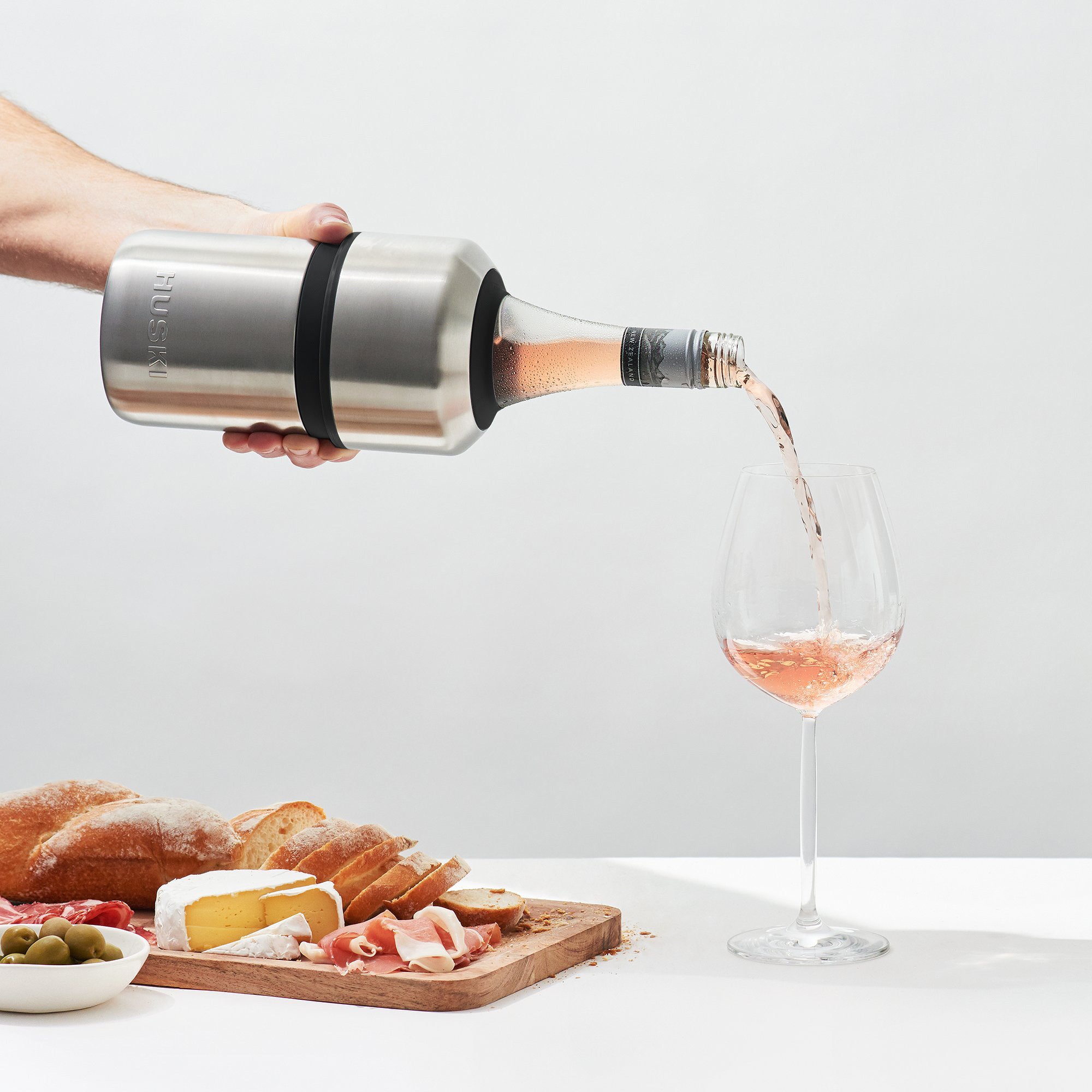Drink Cooler-000012 - Huski Wine Cooler Brushed Stainless-Huski