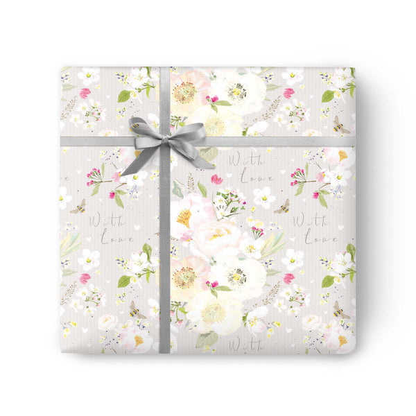 Wrapping Paper - GWP08 - Wedding Flowers Cream Wrapping Paper - Wedding Flowers Cream Wrapping Paper - Whistlefish