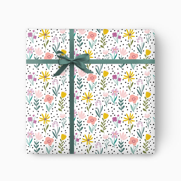 Wrapping Paper-GWP102 - Crayon Florals Wrapping Paper-Whistlefish