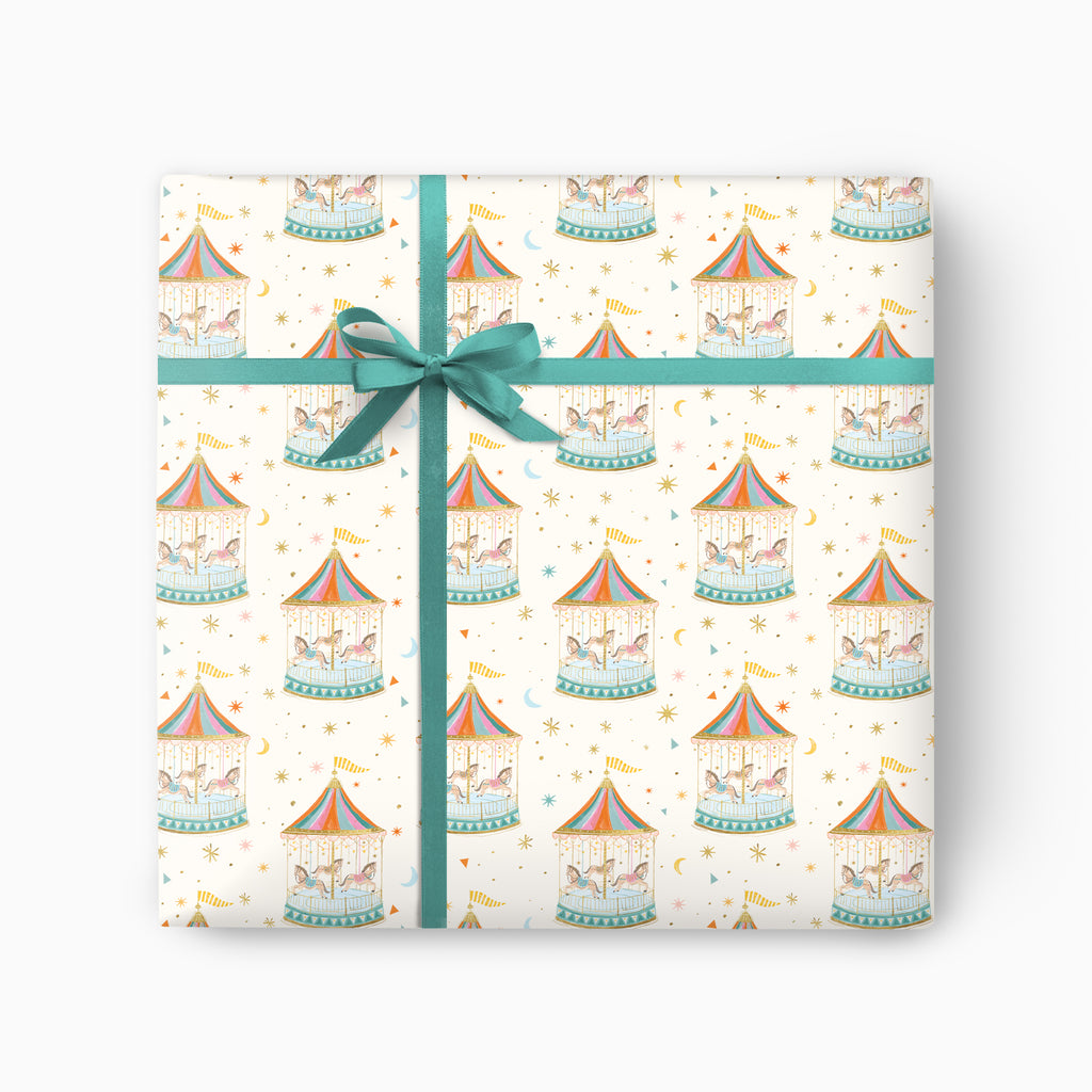 Wrapping Paper-GWP113 - Carousel Wrapping Paper-Whistlefish