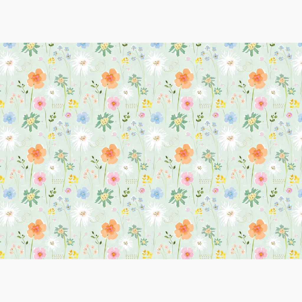 Wrapping Paper-GWP129 - Mint Meadow Wrapping Paper-Whistlefish