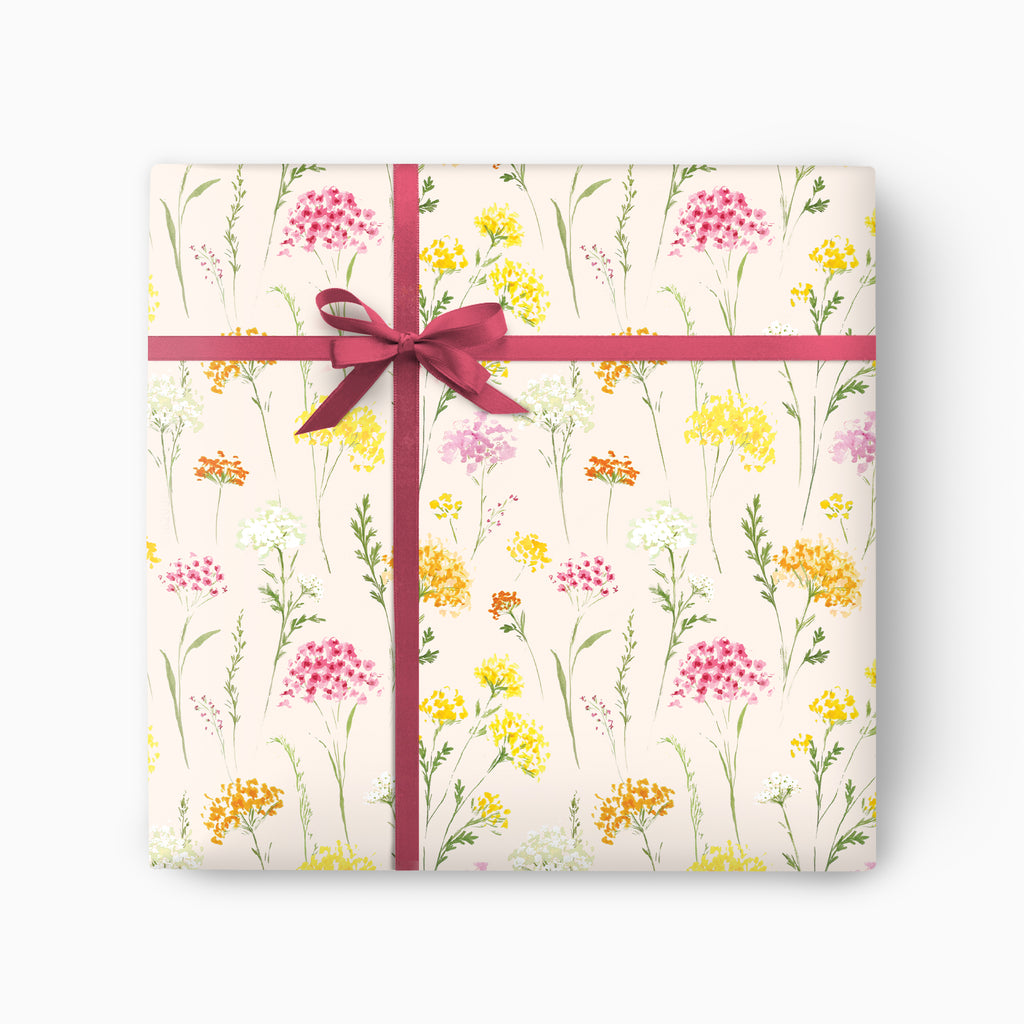 Wrapping Paper-GWP130 - Yarrow Meadow Cream Wrap-Whistlefish