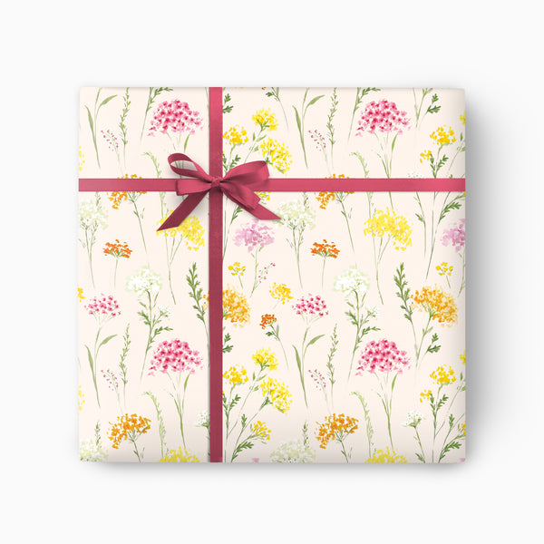 Wrapping Paper-GWP130 - Yarrow Meadow Cream Wrap-Whistlefish