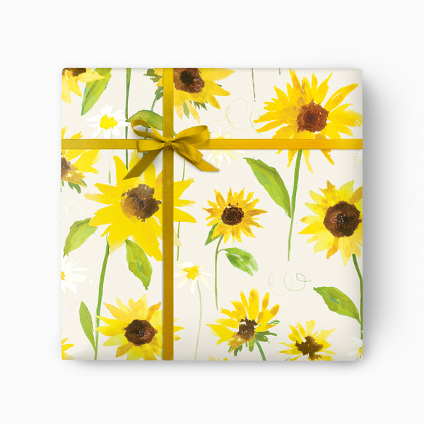 Wrapping Paper-GWP150 - Sunflower Bloom Wrapping Paper-Whistlefish