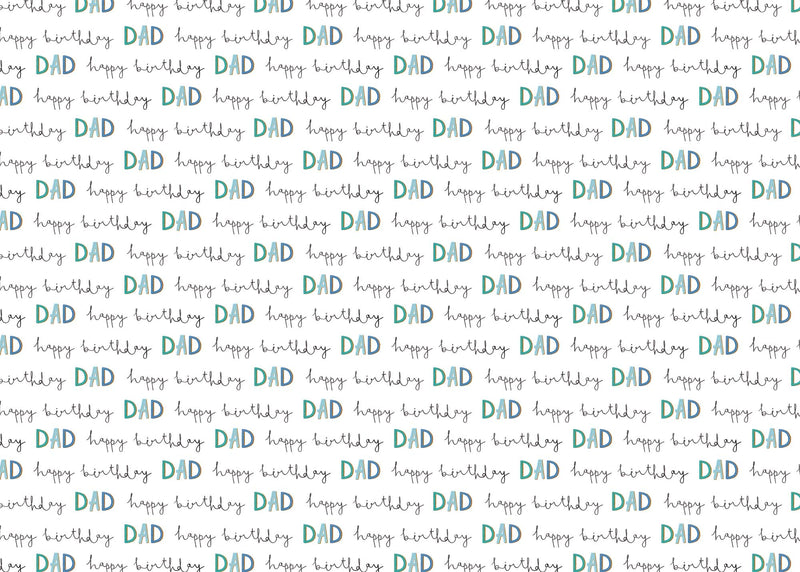 Wrapping Paper - GWP30 - Birthday Dad Wrapping Paper - Birthday Dad Wrapping Paper - Whistlefish