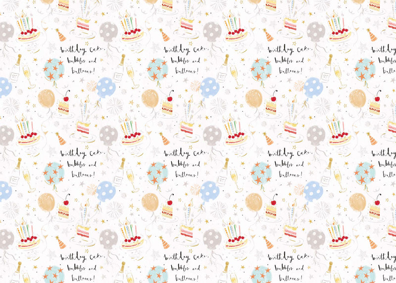 Wrapping Paper - GWP35 - Cake, Bubbles & Balloons Wrapping Paper - Cake, Bubbles & Balloons Wrapping Paper - Whistlefish