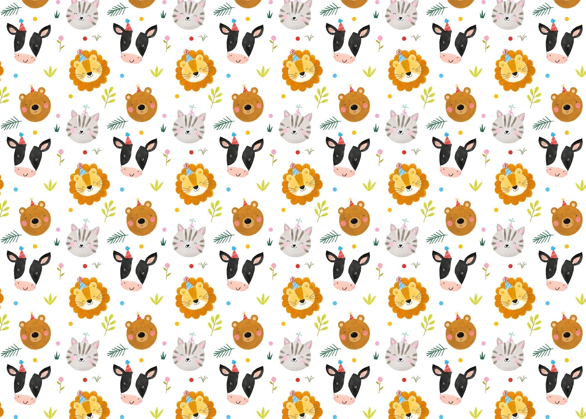 Wrapping Paper - GWP38 - Fun Animals Kids Wrapping Paper - Fun Animals Kids Wrapping Paper - Whistlefish