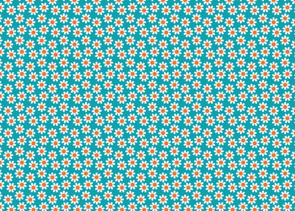 Wrapping Paper - GWP66 - Turquoise Daisy Wrapping Paper - Turquoise Daisy Wrapping Paper - Whistlefish