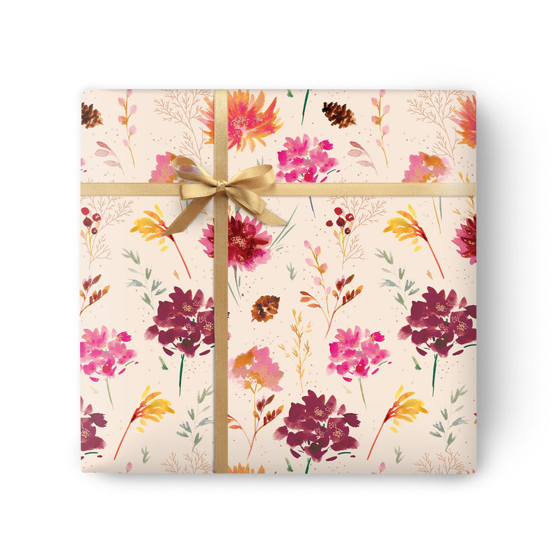 Wrapping Paper - GWP75 - Autumn Flower Wrapping Paper - Autumn Flower Wrapping Paper - Whistlefish