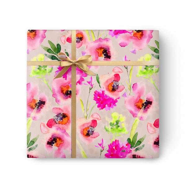 Wrapping Paper - GWP76 - Autumn Poppy Wrapping Paper - Autumn Poppy Wrapping Paper - Whistlefish