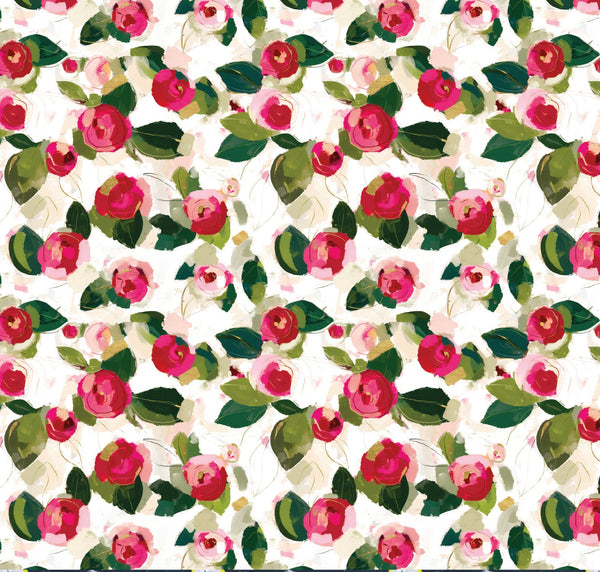 Wrapping Paper - GWP78 - Light Winter Camellia Wrapping Paper - Winter Camellia Light Wrapping Paper - Whistlefish