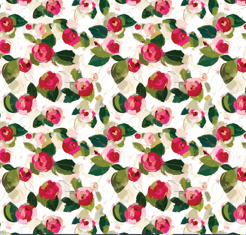 Wrapping Paper - GWP78 - Light Winter Camellia Wrapping Paper - Winter Camellia Light Wrapping Paper - Whistlefish