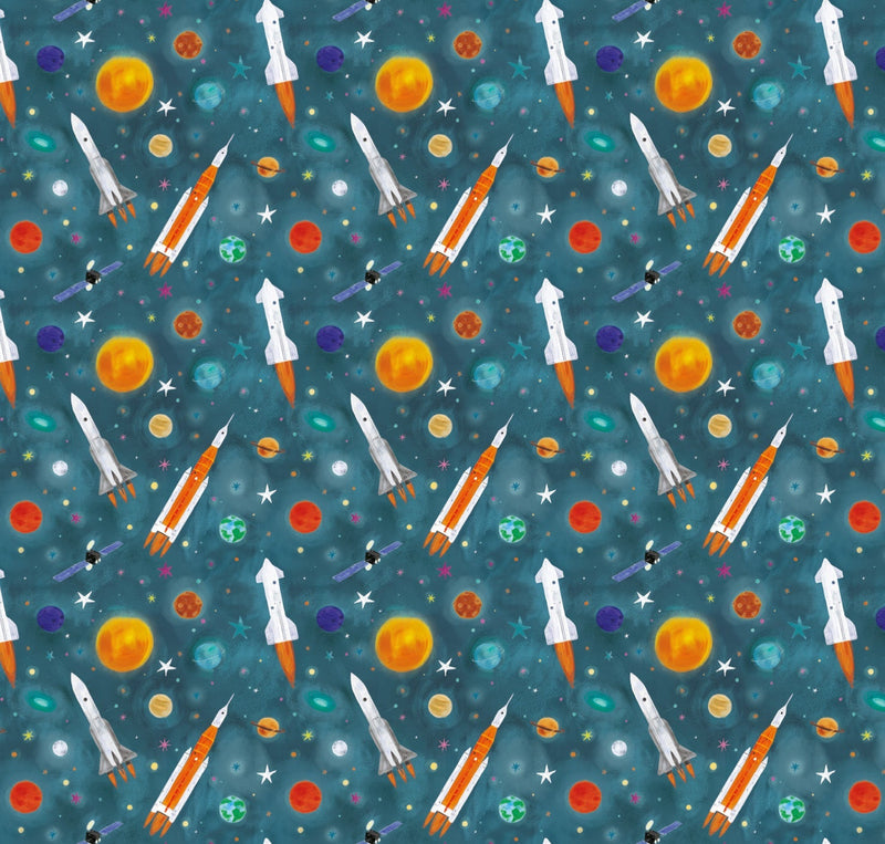 Wrapping Paper - GWP81 - Spaceship In The Stars Wrapping Paper - Spaceship In The Stars Wrapping Paper - Whistlefish