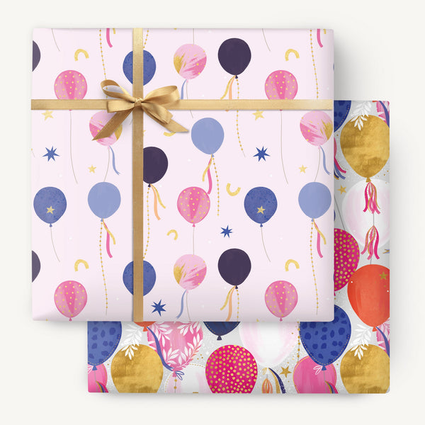 Wrapping Paper - WWP118 - Pink Balloons Gift Wrap - Pink balloons Gift wrap - Wrapping Paper - Whistlefish